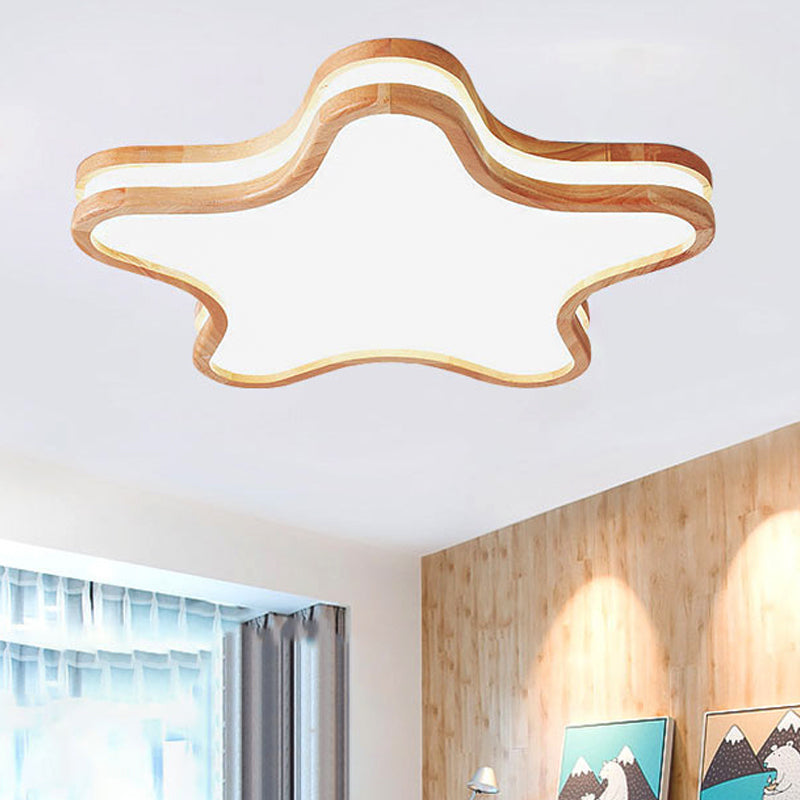 Nordic Style Sky Ceiling Mount Light Acrylic White LED Ceiling Lamp for Kid Bedroom White Star Clearhalo 'Ceiling Lights' 'Close To Ceiling Lights' 'Close to ceiling' 'Flush mount' Lighting' 253022