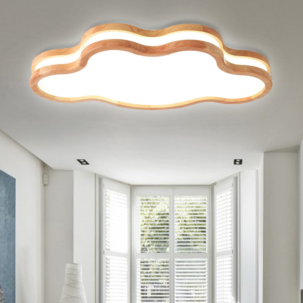 Nordic Style Sky Ceiling Mount Light Acrylic White LED Ceiling Lamp for Kid Bedroom Clearhalo 'Ceiling Lights' 'Close To Ceiling Lights' 'Close to ceiling' 'Flush mount' Lighting' 253027
