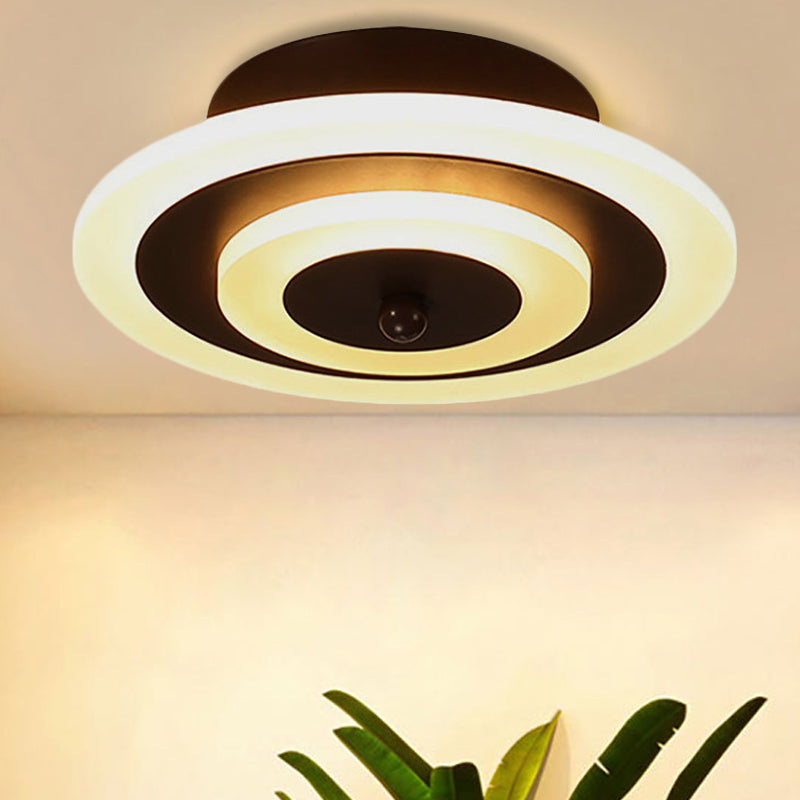 Modern Concentric Ceiling Lamp Acrylic Flush Ceiling Light for Living Room Hallway Clearhalo 'Ceiling Lights' 'Close To Ceiling Lights' 'Close to ceiling' 'Flush mount' Lighting' 253046