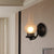 1 Bulb Vase Shade Wall Mounted Light Fixture Rustic White/Amber Crackle Glass Lighting for Corridor White Clearhalo 'Cast Iron' 'Glass' 'Industrial wall lights' 'Industrial' 'Middle century wall lights' 'Modern' 'Tiffany' 'Traditional wall lights' 'Wall Lamps & Sconces' 'Wall Lights' Lighting' 253300