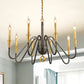 Brass Candle Ceiling Pendant Light Traditional Metal 6/8 Lights Living Room Chandelier Light Fixture 8 Brass Clearhalo 'Ceiling Lights' 'Chandeliers' Lighting' options 253307_f8d84d09-fce4-4c02-bc8d-69b5332e06c6