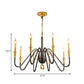 Brass Candle Ceiling Pendant Light Traditional Metal 6/8 Lights Living Room Chandelier Light Fixture Clearhalo 'Ceiling Lights' 'Chandeliers' Lighting' options 253309