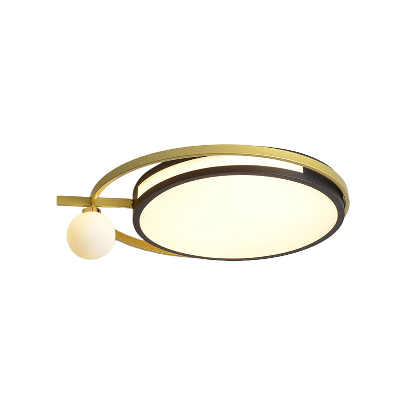 LED Round Flush Lighting with Globe Shade Nordic Acrylic Led Flushmount Light in Black/Grey Clearhalo 'Ceiling Lights' 'Close To Ceiling Lights' 'Close to ceiling' 'Flush mount' Lighting' 253428