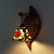 Scallop Wall Light Tiffany Stained Glass 1 Light Colorful Wall Mount Fixture in Blue-White/Red/Blue/Purple for Stairway Red Clearhalo 'Industrial' 'Middle century wall lights' 'Tiffany wall lights' 'Tiffany' 'Wall Lamps & Sconces' 'Wall Lights' Lighting' 25347