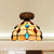 Restaurant Lattice Bowl Flush Ceiling Light with Jewelry Shell 1 Light Tiffany Class Ceiling Fixture in Beige/Yellow Beige Clearhalo 'Ceiling Lights' 'Close To Ceiling Lights' 'Close to ceiling' 'Glass shade' 'Glass' 'Semi-flushmount' 'Tiffany close to ceiling' 'Tiffany' Lighting' 253523