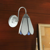 Lily Sconce Light Fixture 1 Head White Glass Tiffany Wall Mounted Light for Bedroom Clearhalo 'Industrial' 'Middle century wall lights' 'Tiffany wall lights' 'Tiffany' 'Wall Lamps & Sconces' 'Wall Lights' Lighting' 253669