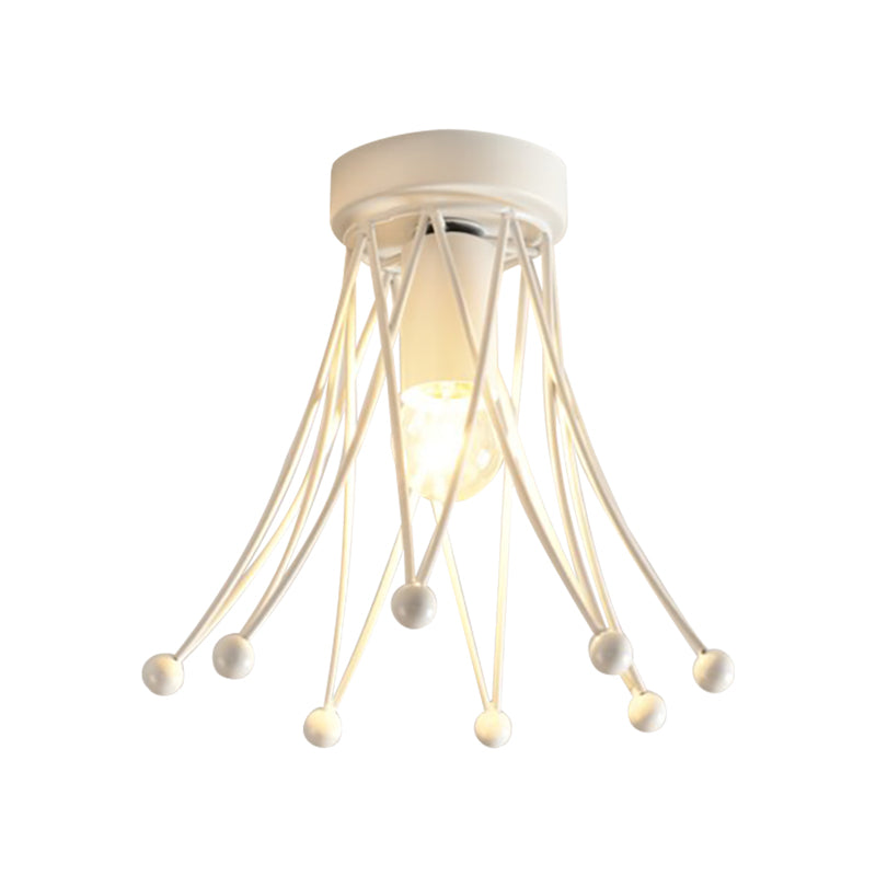 Metallic Crown Flush Mount Lighting Modern 1 Light Kids Flush Ceiling Light in Black/Gold/White Clearhalo 'Ceiling Lights' 'Close To Ceiling Lights' 'Close to ceiling' 'Flush mount' Lighting' 253770