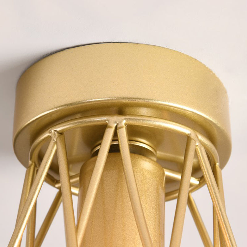 Metallic Crown Flush Mount Lighting Modern 1 Light Kids Flush Ceiling Light in Black/Gold/White Clearhalo 'Ceiling Lights' 'Close To Ceiling Lights' 'Close to ceiling' 'Flush mount' Lighting' 253773