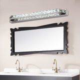 Linear Bathroom Vanity Wall Light Clear/Champagne Crystal 16"/22" W LED Contemporary Wall Lamp in Warm/White Light - Clearhalo - 'Modern wall lights' - 'Modern' - 'Vanity Lights' - 'Wall Lights' - Lighting' - 253809