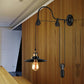 1 Bulb Flat Wall Mounted Lamp Industrial Style Black Metallic Adjustable Wall Lighting Fixture with Pulley Design Clearhalo 'Art deco wall lights' 'Cast Iron' 'Glass' 'Industrial wall lights' 'Industrial' 'Middle century wall lights' 'Modern' 'Rustic wall lights' 'Tiffany' 'Traditional wall lights' 'Wall Lamps & Sconces' 'Wall Lights' Lighting' 253893