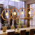 Black Finish Four-Ring Ceiling Pendant Lodge Style Manila Rope 4 Lights Coffee Shop Hanging Light Black Clearhalo 'Ceiling Lights' 'Industrial Pendants' 'Industrial' 'Middle Century Pendants' 'Pendant Lights' 'Pendants' 'Tiffany' Lighting' 253912