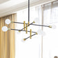 Stacked Adult Bedroom Chandelier Metallic Simple Style Pendant Light in Gold & Black Clearhalo 'Ceiling Lights' 'Chandeliers' 'Modern Chandeliers' 'Modern' Lighting' 253955