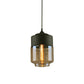 Amber Glass Shaded Hanging Lamp Vintage Style Single-Bulb Dining Room Lighting Pendant Black C Clearhalo 'Ceiling Lights' 'Glass shade' 'Glass' 'Industrial Pendants' 'Industrial' 'Middle Century Pendants' 'Pendant Lights' 'Pendants' 'Tiffany' Lighting' 2541409