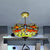 Rustic Tiffany Dragonfly Semi Ceiling Mount Light Stained Glass Ceiling Fixture for Hotel Orange Clearhalo 'Ceiling Lights' 'Close To Ceiling Lights' 'Close to ceiling' 'Glass shade' 'Glass' 'Semi-flushmount' 'Tiffany close to ceiling' 'Tiffany' Lighting' 254249