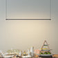 Slim Rod LED Island Lamp Simplicity Metal Black Finish Pendant Lighting over Table Clearhalo 'Ceiling Lights' 'Island Lights' Lighting' 2546356