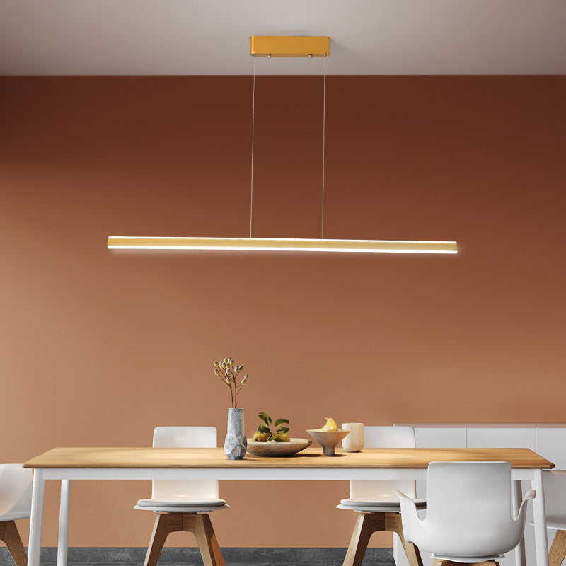 Triangular Prism Bar Pendant Lamp Simple Aluminum Dining Room LED Hanging Island Light Clearhalo 'Ceiling Lights' 'Island Lights' Lighting' 2546548