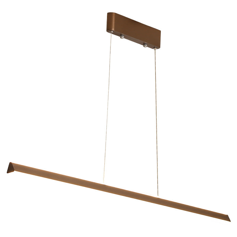 Triangular Prism Bar Pendant Lamp Simple Aluminum Dining Room LED Hanging Island Light Clearhalo 'Ceiling Lights' 'Island Lights' Lighting' 2546551