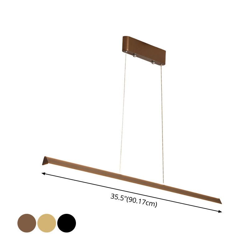 Triangular Prism Bar Pendant Lamp Simple Aluminum Dining Room LED Hanging Island Light Clearhalo 'Ceiling Lights' 'Island Lights' Lighting' 2546552