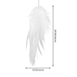 Angel Wing Feather Pendant Lighting Minimalist Plastic White Hanging Lamp for Living Room Clearhalo 'Ceiling Lights' 'Chandeliers' 'Modern Chandeliers' 'Modern' Lighting' 2546595