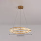 Twisted Ring Shaped Chandelier Modern Crystal LED Brass Suspension Light for Dining Room Clearhalo 'Ceiling Lights' 'Chandeliers' 'Modern Chandeliers' 'Modern' Lighting' 2546845