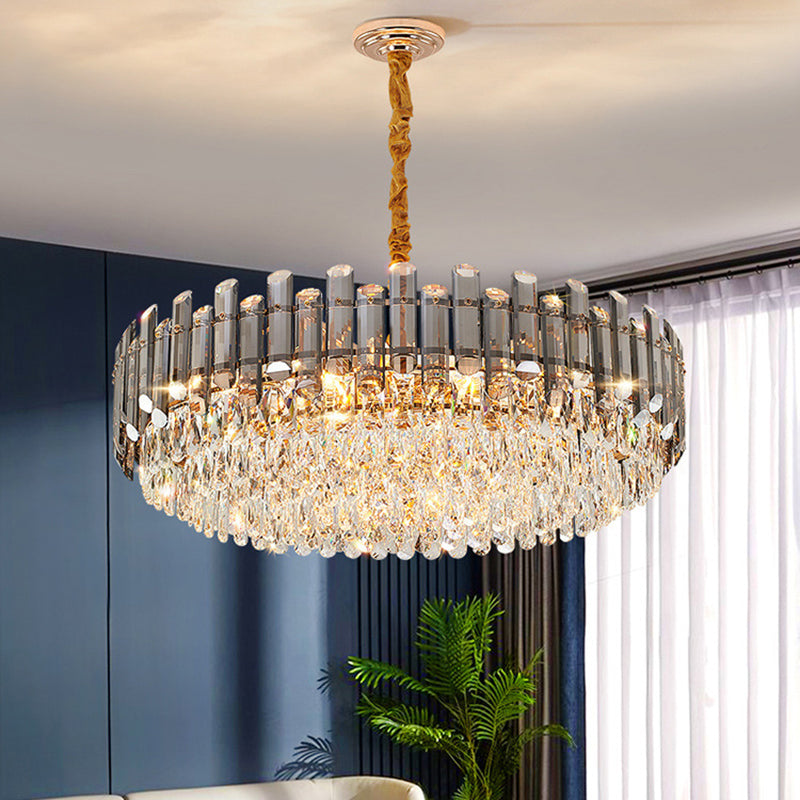 Rose Gold Tier Chandelier Pendant Contemporary Crystal Suspended Lighting Fixture Clearhalo 'Ceiling Lights' 'Chandeliers' 'Modern Chandeliers' 'Modern' Lighting' 2546848