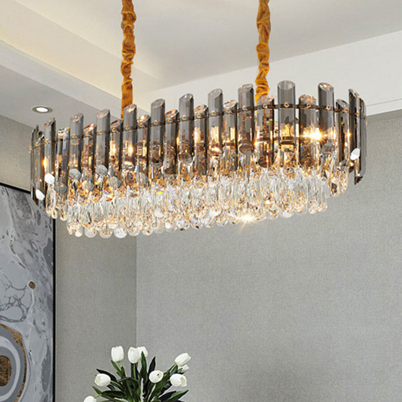 Rose Gold Tier Chandelier Pendant Contemporary Crystal Suspended Lighting Fixture Clearhalo 'Ceiling Lights' 'Chandeliers' 'Modern Chandeliers' 'Modern' Lighting' 2546858