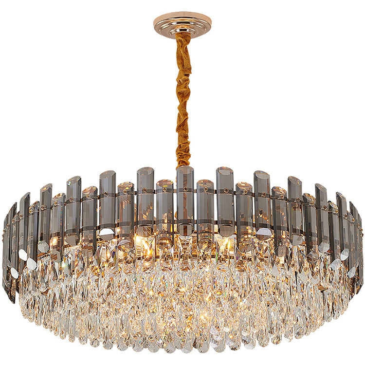 Rose Gold Tier Chandelier Pendant Contemporary Crystal Suspended Lighting Fixture Clearhalo 'Ceiling Lights' 'Chandeliers' 'Modern Chandeliers' 'Modern' Lighting' 2546860