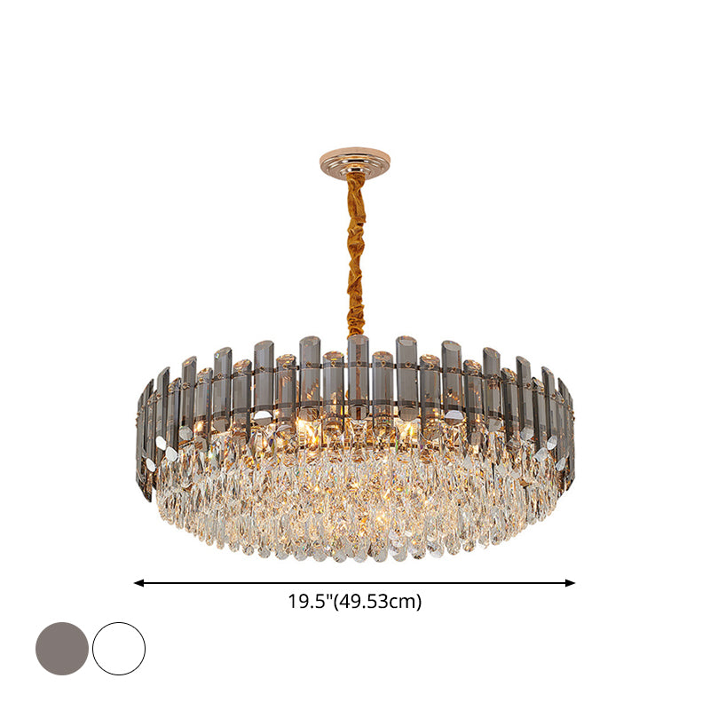 Rose Gold Tier Chandelier Pendant Contemporary Crystal Suspended Lighting Fixture Clearhalo 'Ceiling Lights' 'Chandeliers' 'Modern Chandeliers' 'Modern' Lighting' 2546861