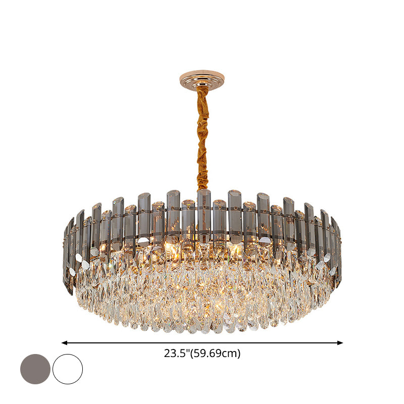 Rose Gold Tier Chandelier Pendant Contemporary Crystal Suspended Lighting Fixture Clearhalo 'Ceiling Lights' 'Chandeliers' 'Modern Chandeliers' 'Modern' Lighting' 2546862