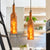 1 Light Bottle Hanging Lamp Industrial Style Red/Yellow Glass Suspended Light with Pattern for Restaurant Coffee Clearhalo 'Ceiling Lights' 'Glass shade' 'Glass' 'Industrial Pendants' 'Industrial' 'Middle Century Pendants' 'Pendant Lights' 'Pendants' 'Tiffany' Lighting' 254772