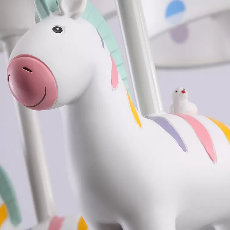 Merry-go-round Chandelier 5 Bulbs Cartoon Creative Metal Hanging Light for Game Room Clearhalo 'Ceiling Lights' 'Chandeliers' Lighting' options 25481