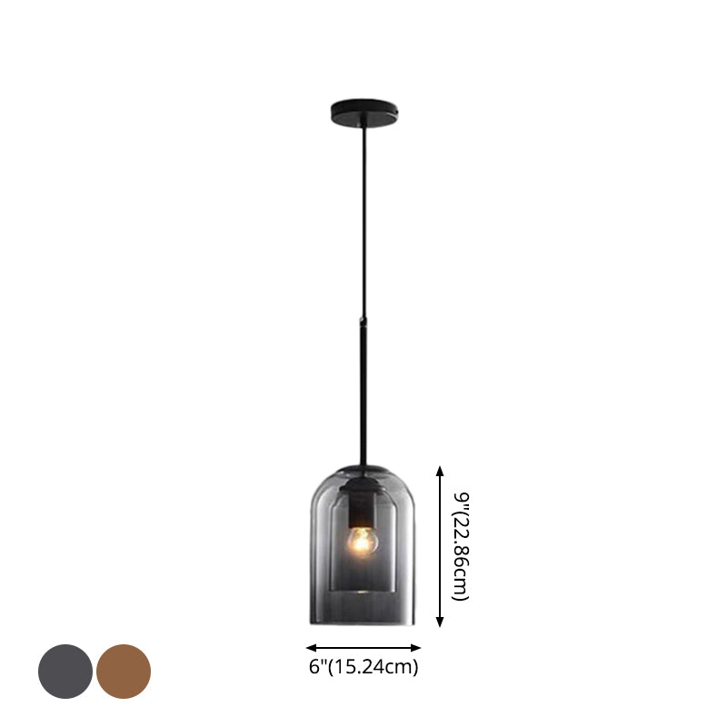 Bell Hanging Ceiling Light Modern Glass Pendant Lamp for Bedroom Clearhalo 'Ceiling Lights' 'Glass shade' 'Glass' 'Modern Pendants' 'Modern' 'Pendant Lights' 'Pendants' Lighting' 2548875
