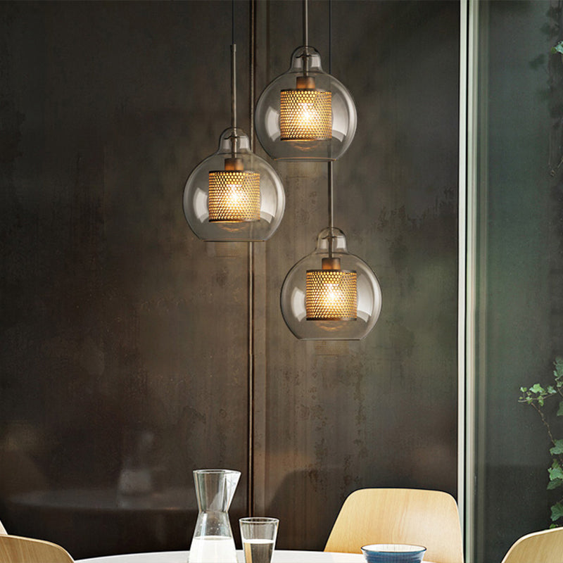 Clear Glass Pendant Light Modern 1 Light Hanging Light Fixtures For Dining Room Table Clearhalo 'Ceiling Lights' 'Glass shade' 'Glass' 'Modern Pendants' 'Modern' 'Pendant Lights' 'Pendants' Lighting' 2548895