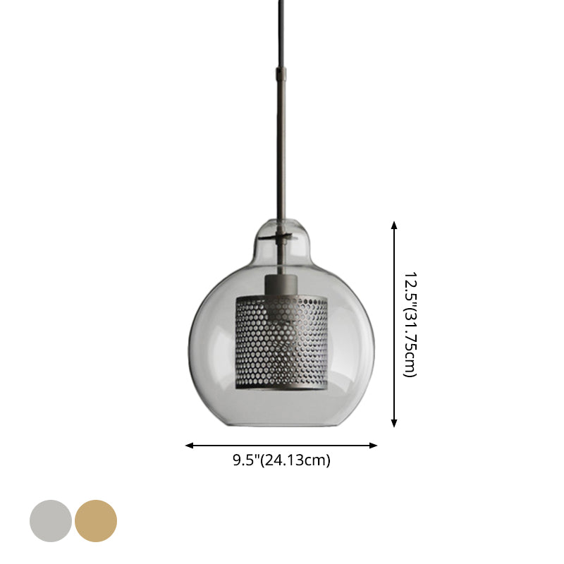 Clear Glass Pendant Light Modern 1 Light Hanging Light Fixtures For Dining Room Table Clearhalo 'Ceiling Lights' 'Glass shade' 'Glass' 'Modern Pendants' 'Modern' 'Pendant Lights' 'Pendants' Lighting' 2548901