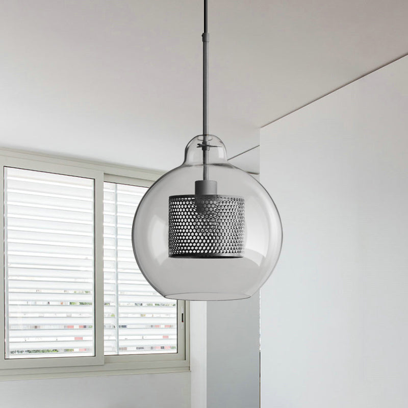 Clear Glass Pendant Light Modern 1 Light Hanging Light Fixtures For Dining Room Table Clearhalo 'Ceiling Lights' 'Glass shade' 'Glass' 'Modern Pendants' 'Modern' 'Pendant Lights' 'Pendants' Lighting' 2548902