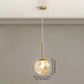Spherical Glass Hanging Ceiling Light Modern 1 Light Bedroom Pendant Lamp in Gold Clearhalo 'Ceiling Lights' 'Glass shade' 'Glass' 'Modern Pendants' 'Modern' 'Pendant Lights' 'Pendants' Lighting' 2548946