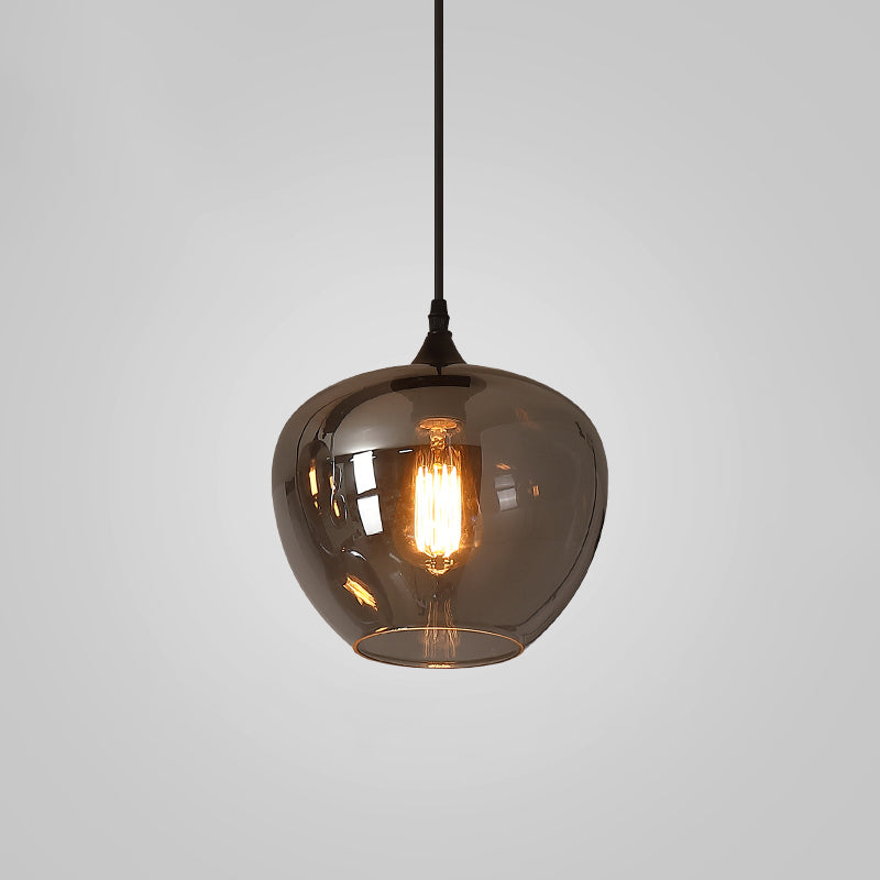 Gray Pendant Light Contemporary Smoked Glass Hanging Lights for Dining Room Table 1 Grey Clearhalo 'Ceiling Lights' 'Glass shade' 'Glass' 'Modern Pendants' 'Modern' 'Pendant Lights' 'Pendants' Lighting' 2548966