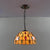 Dome Pendant Light Tiffany-Style 12" Wide 1 Light Glass Hanging Lamp for Living Room Yellow Clearhalo 'Ceiling Lights' 'Glass shade' 'Glass' 'Industrial' 'Middle Century Pendants' 'Pendant Lights' 'Pendants' 'Tiffany close to ceiling' 'Tiffany Pendants' 'Tiffany' Lighting' 2548982