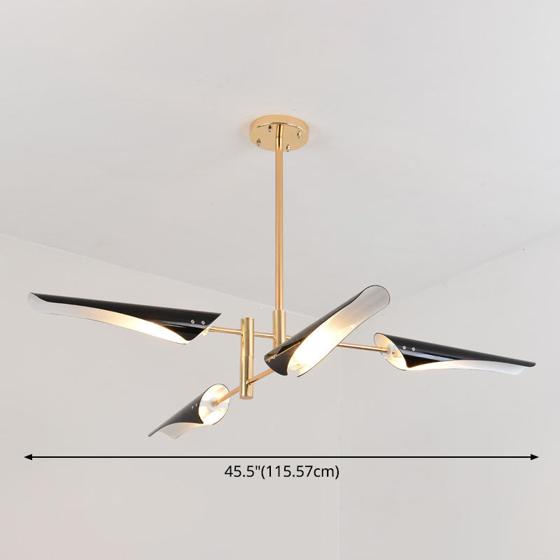 Black Hanging Lighting Fixtures Modern Metal Linear Pendant Lighting Clearhalo 'Ceiling Lights' 'Chandeliers' 'Modern Chandeliers' 'Modern' Lighting' 2549057