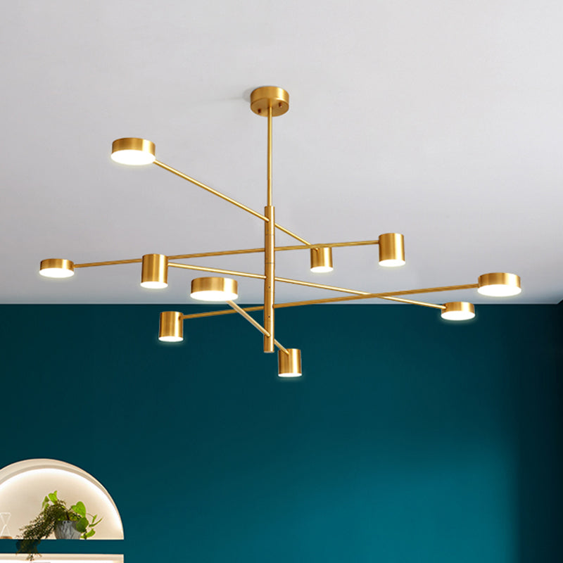 Gold Pendant Lighting Fixtures Modern Metal Flat Discs Hanging Ceiling Light Clearhalo 'Ceiling Lights' 'Chandeliers' 'Modern Chandeliers' 'Modern' Lighting' 2549070
