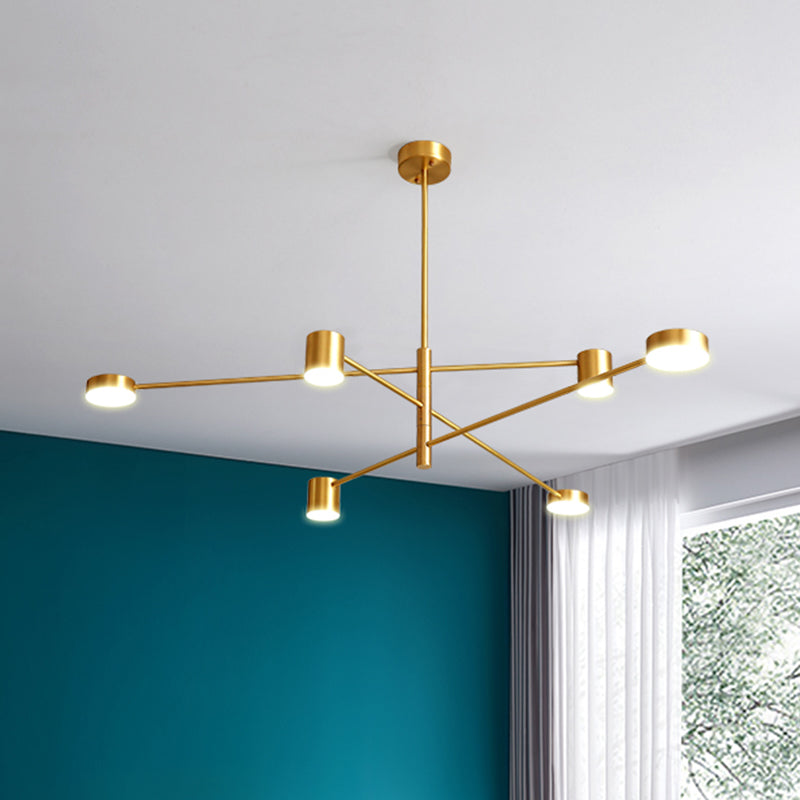 Gold Pendant Lighting Fixtures Modern Metal Flat Discs Hanging Ceiling Light Clearhalo 'Ceiling Lights' 'Chandeliers' 'Modern Chandeliers' 'Modern' Lighting' 2549072