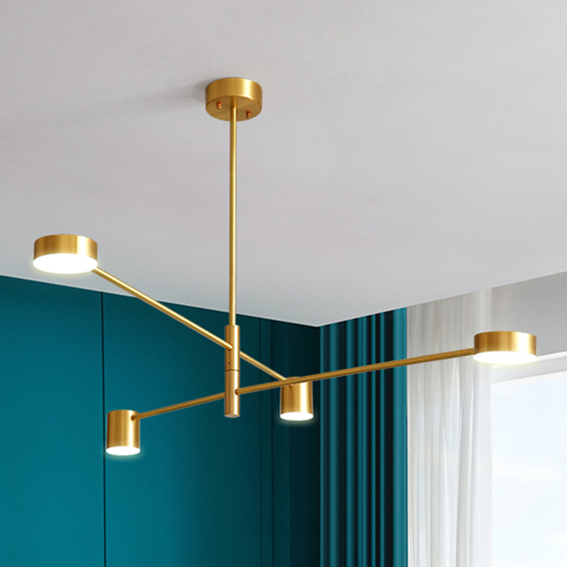 Gold Pendant Lighting Fixtures Modern Metal Flat Discs Hanging Ceiling Light Clearhalo 'Ceiling Lights' 'Chandeliers' 'Modern Chandeliers' 'Modern' Lighting' 2549074