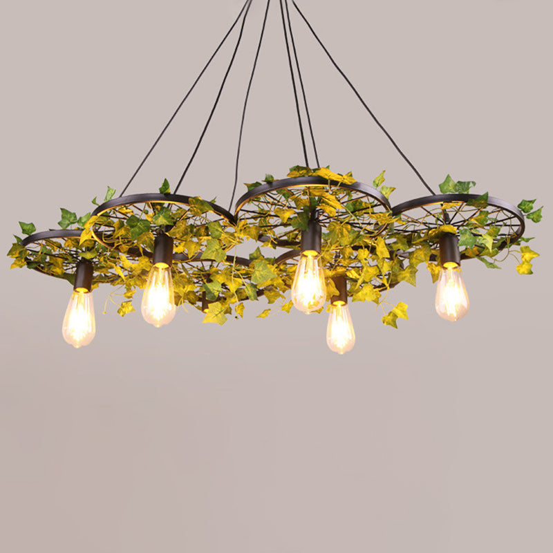 Island Pendant Light Industrial Metal Hanging Lamp in Black Clearhalo 'Ceiling Lights' 'Island Lights' Lighting' 2549109