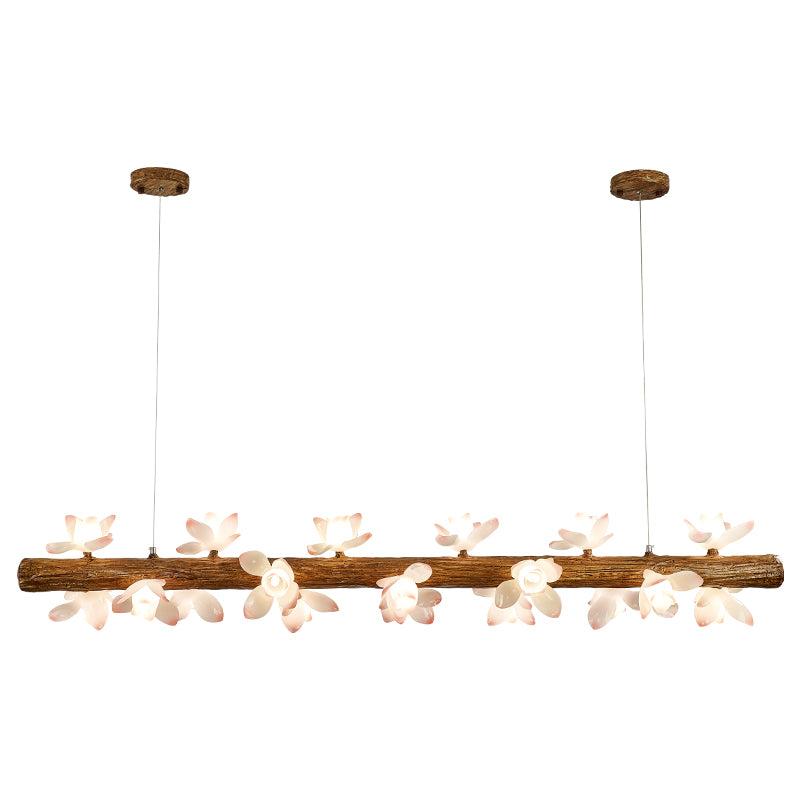 Island Pendant Modern Linear Metal Hanging Lamp in Brown Clearhalo 'Ceiling Lights' 'Island Lights' Lighting' 2549133