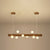 Island Pendant Modern Linear Metal Hanging Lamp in Brown 8 Brown Globe Clearhalo 'Ceiling Lights' 'Island Lights' Lighting' 2549139