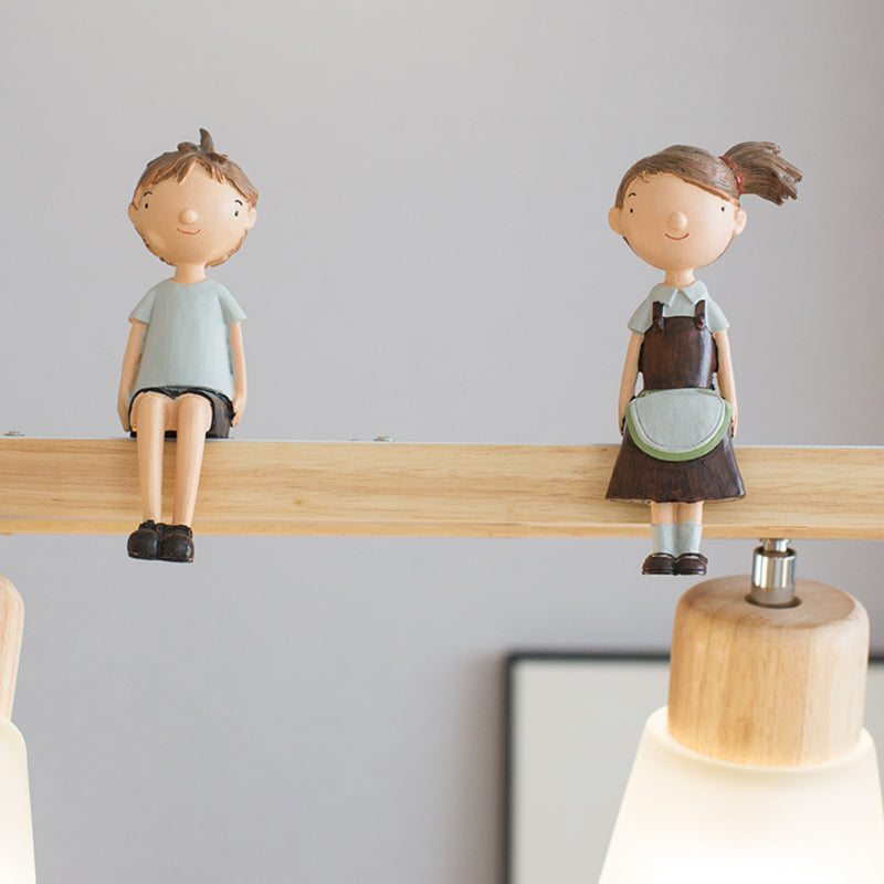 Rectangle Island Pendant Modern Wood Pendant Lighting in Natural Wood Clearhalo 'Ceiling Lights' 'Island Lights' Lighting' 2549196