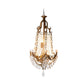 3 Lights Metal and Crystal Wall Mount Light Traditional Brass Anchor Living Room Sconce Light Clearhalo 'Wall Lamps & Sconces' 'Wall Lights' Lighting' 254924