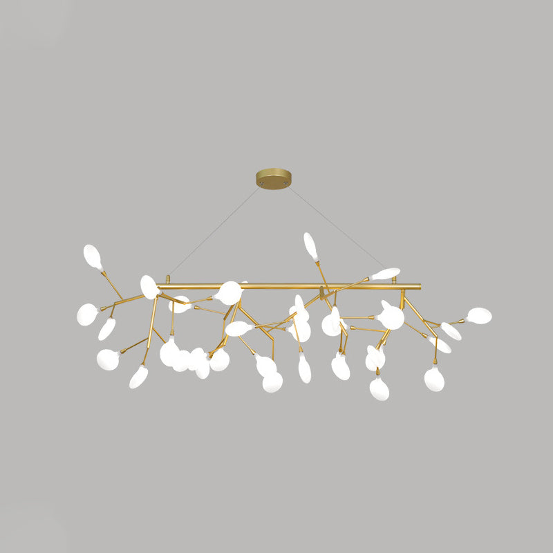 Island Lighting Contemporary Branch Metal Pendant with Round Canopy for Bedroom 36 Gold White Clearhalo 'Ceiling Lights' 'Island Lights' Lighting' 2549992