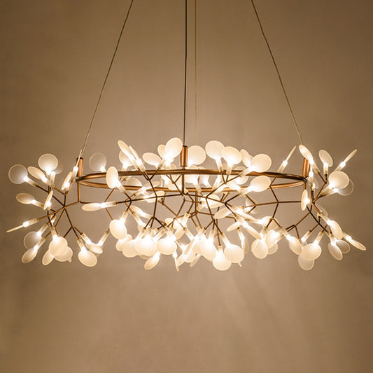 Firefly Island Ceiling Light Ultra-modern Metal Suspension Lighting for Restaurant 135 Rose Gold Warm Clearhalo 'Ceiling Lights' 'Island Lights' Lighting' 2550030