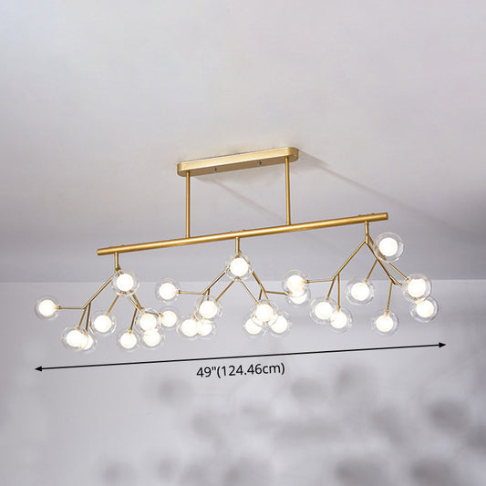 27 Lights Firefly Island Pendant Modern Acrylic Ceiling Lights for Dining Room Clearhalo 'Ceiling Lights' 'Island Lights' Lighting' 2550057